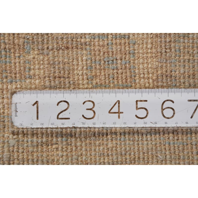 Hand Knotted Oriental 100% Wool Carpet Transitional All-Over Greys & Charcoal Oushak Area Rug - 13' 11'' X 10' 1''