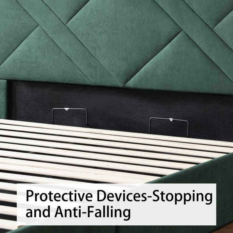 Plywood Frame Full Upholstered Platform Bed