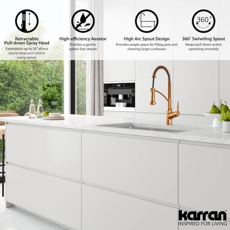Karran Scottsdale Single-Handle Pull-Down Sprayer Kitchen Faucet