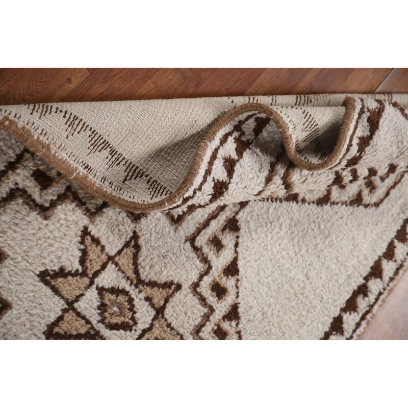 Natural Dye Tribal Anatolian Runner Rug Hand-knotted Wool Carpet - 3'3"x 11'11"