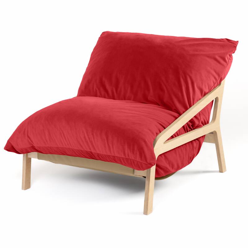 Pillow Saxx Dream Lounger with Wood Frame - 3-in-1 Bean Bag