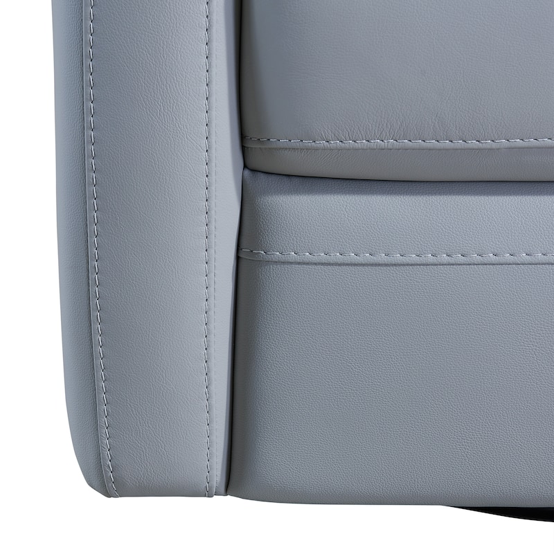 Desi Leather Swivel Barrel Arm Chair for Living Room