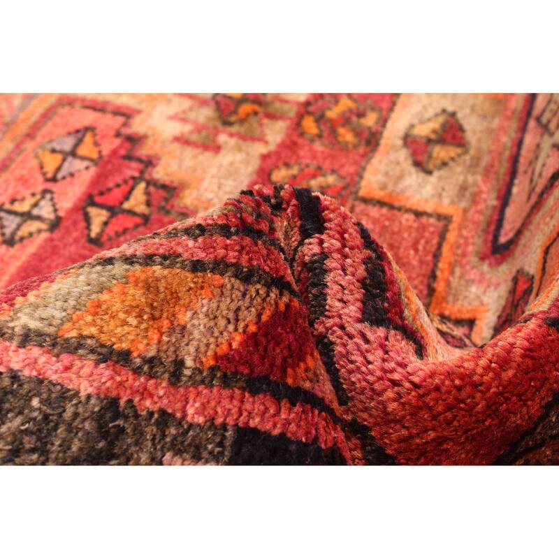 ECARPETGALLERY Hand-knotted Melis Vintage Red Wool Rug - 4'2 x 6'6