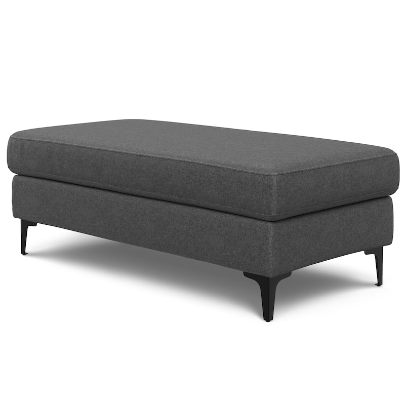 WYNDENHALL Lana Large Rectangular Ottoman in Tightly Woven Performance Fabric