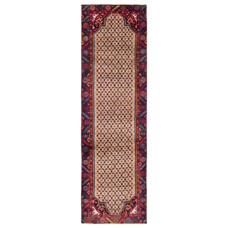 ECARPETGALLERY Hand-knotted Andelz Tan Wool Rug - 3'2 x 12'4 - Tan - 3'2 x 12'4
