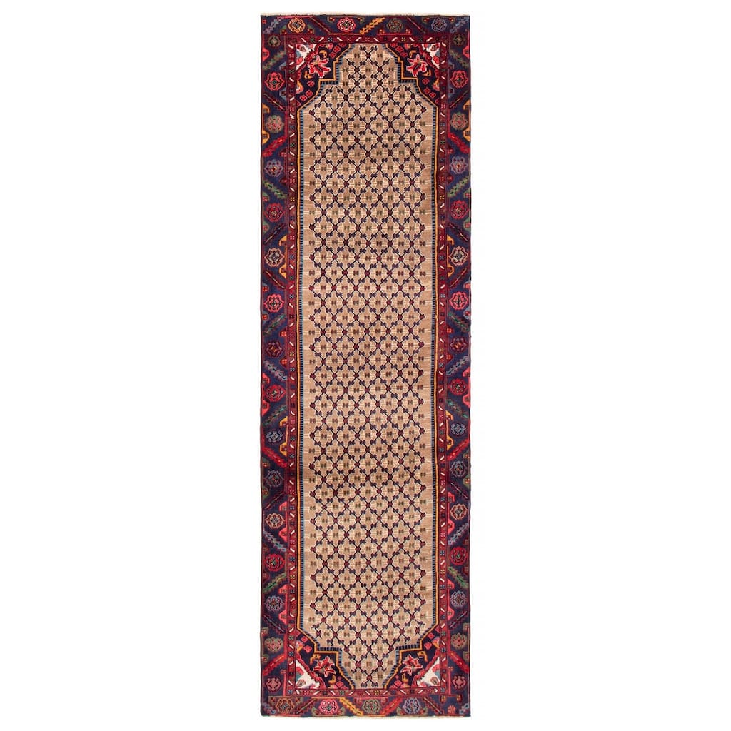 ECARPETGALLERY Hand-knotted Andelz Tan Wool Rug - 3'2 x 12'4