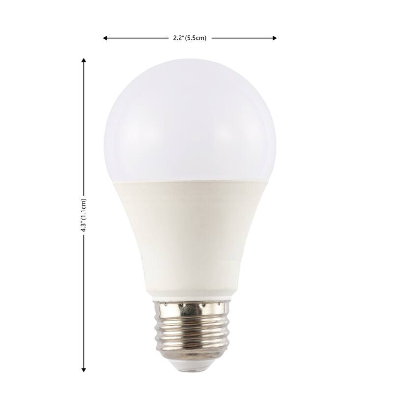 Vintage Non-Dimmable A19-9W LED Bulbs with E26 Base, 80+ CRI, Warm White 2700K, 805 Lumens, White (Pack of 4) by JONATHAN Y
