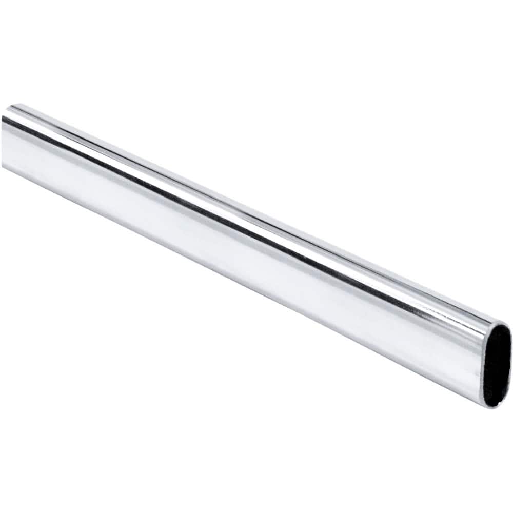 Hardware Resources 1-3/16"H x 19/32"W x 8'L Oval Steel Closet Rod -
