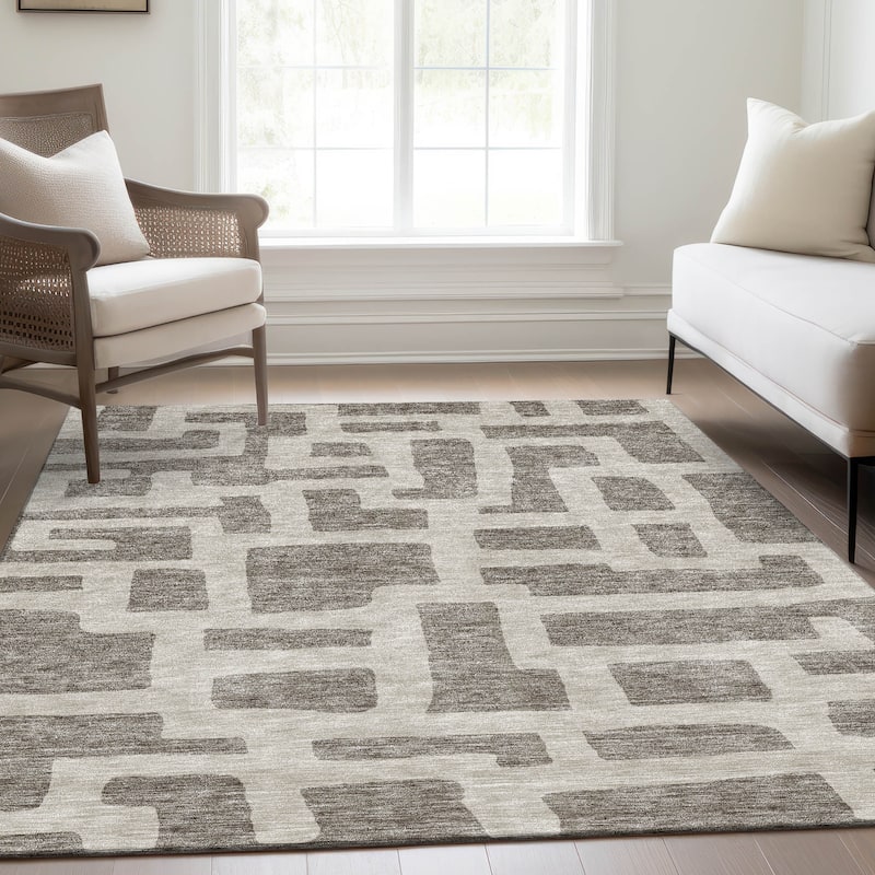 Premium Washable Super Soft Geo Maze Mayfield Rug