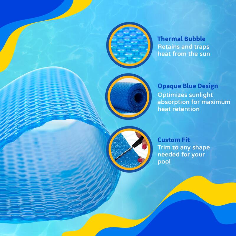 Blue Wave 12-mil Solar Blanket for Rectangular In-Ground Pools