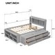 preview thumbnail 16 of 28, Modern Full Size Functional Storage Platform Bed with Drawers