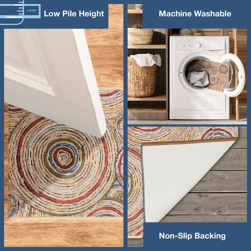 Liora Manne Esencia Basket Circles Indoor/Outdoor Mat