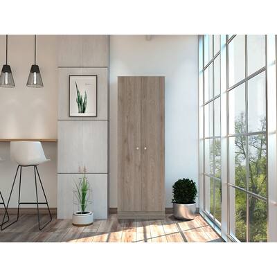 Storage Cabinet Pipestone Double Door And Pearl Finish
