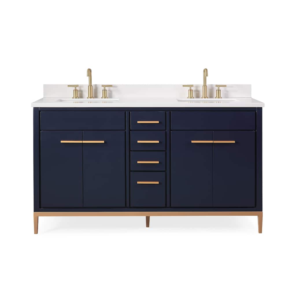 60" Tennant Brand Modern Style Beatrice Double Sink Bathroom Vanity