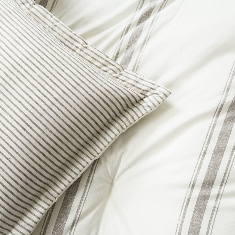 Lush Decor Farmhouse Stripe 3-piece Comforter Set