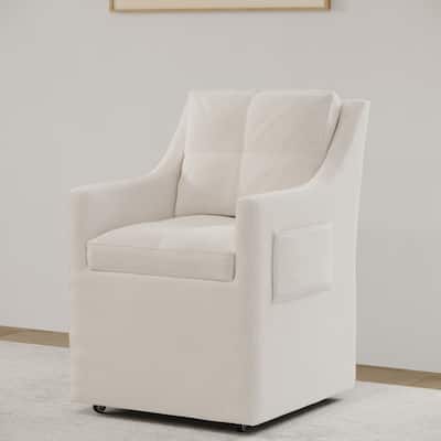 Living Room Chair with Armrest and Casters