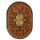 preview thumbnail 68 of 82, SAFAVIEH Handmade Classic Hazelle Traditional Oriental Wool Rug 4'6" x 6'6" Oval - Red/Black - Oval