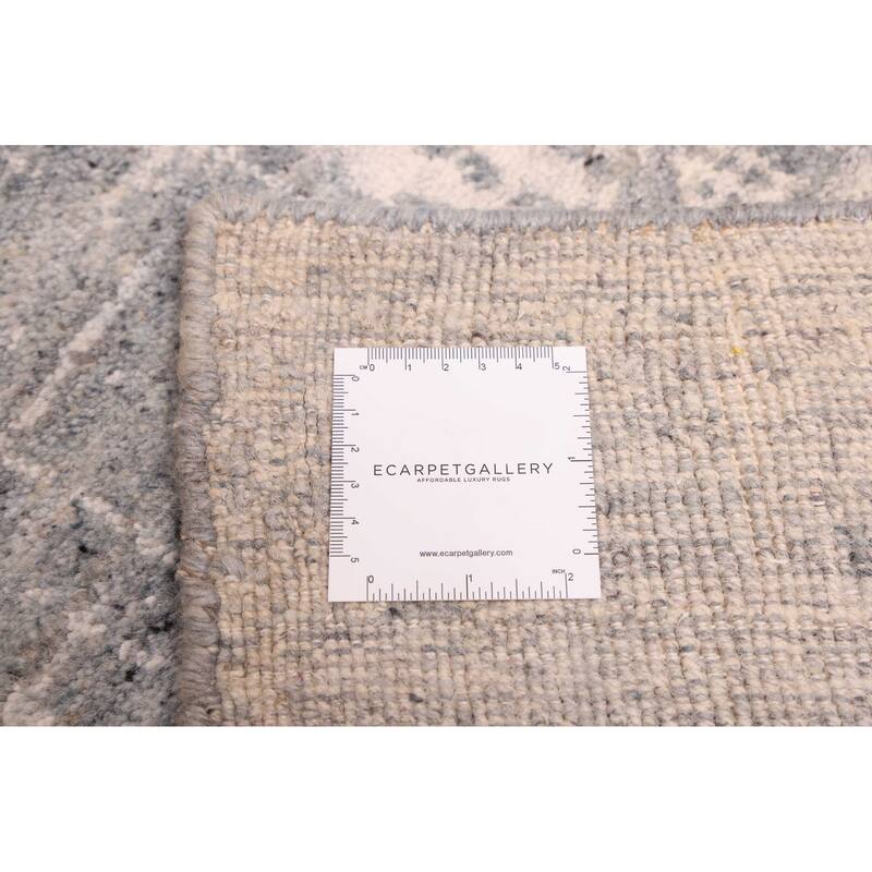 ECARPETGALLERY Hand Loomed Elysian Grey Wool Rug - 7'8 x 9'10