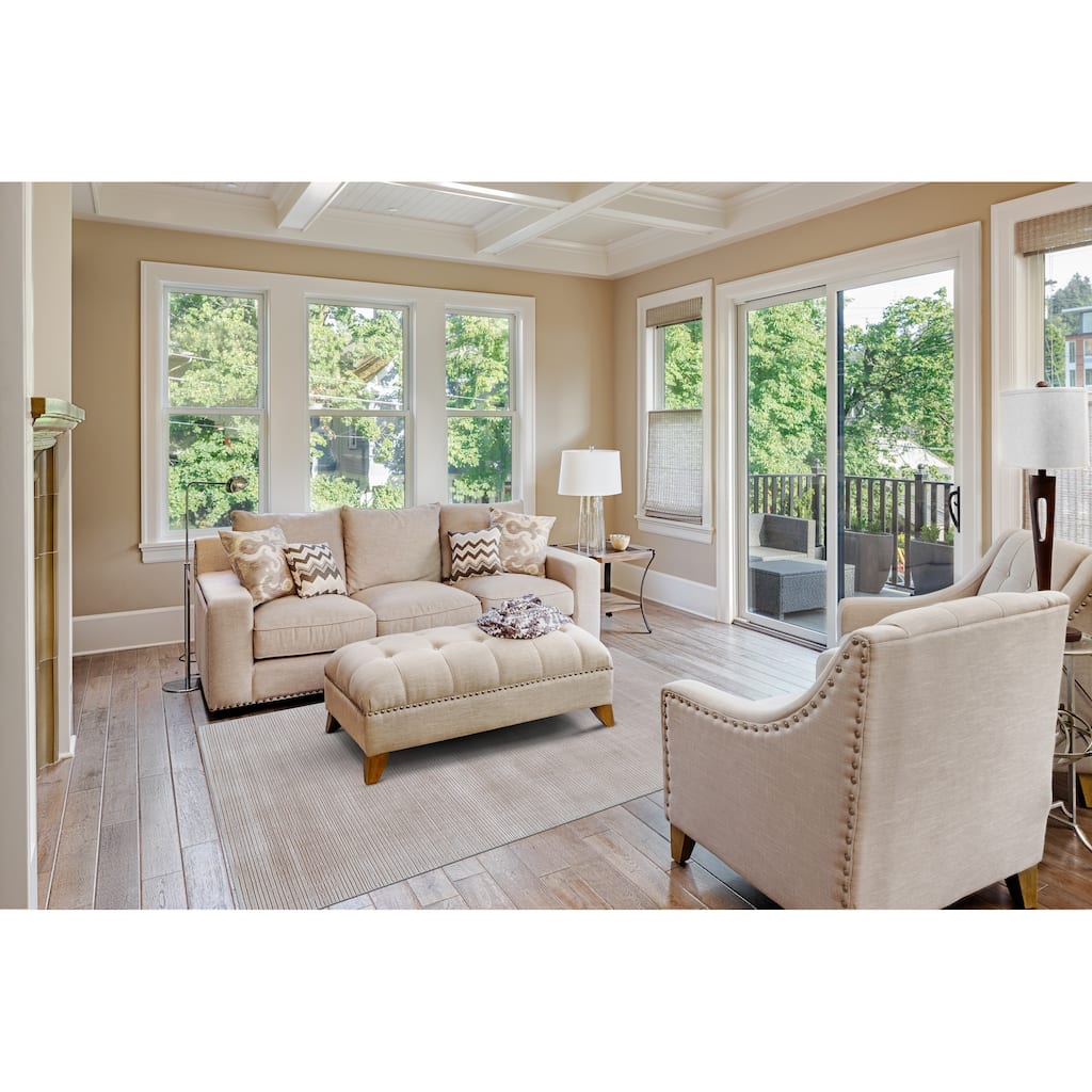 Sheena Modern Contemporary Rug, Vapor Gray/Fog Gray Area Rug
