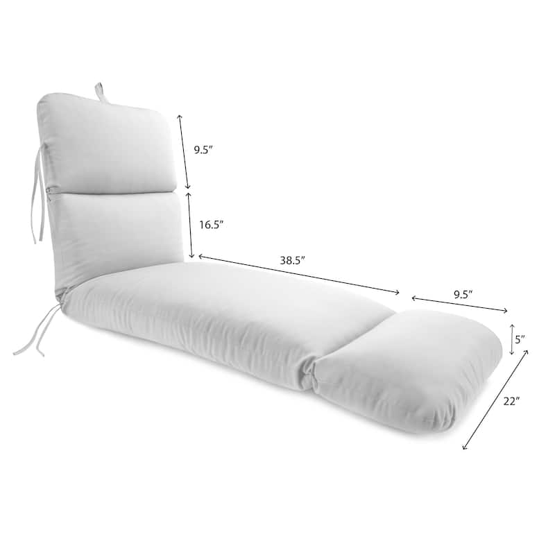 Sunbrella 74" x 22" Outdoor Chaise Lounge Cushion with Ties and Loop - 74'' L x 22'' W x 5'' H
