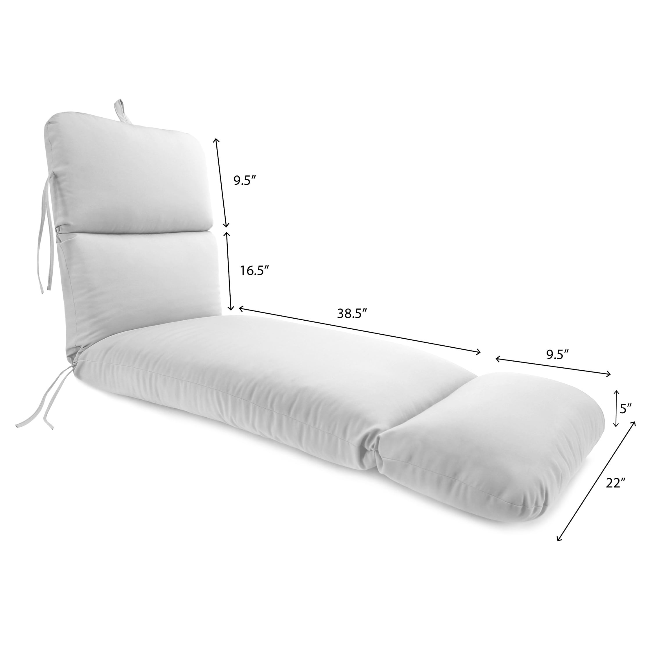 Sunbrella 74" x 22" Red Solid Outdoor Chaise Lounge Cushion with Ties and Loop - 74'' L x 22'' W x 5'' H