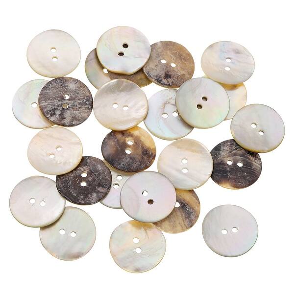 Natural Shell Button 2 Hole Mother of Pearl Buttons Sewing Buttons ...