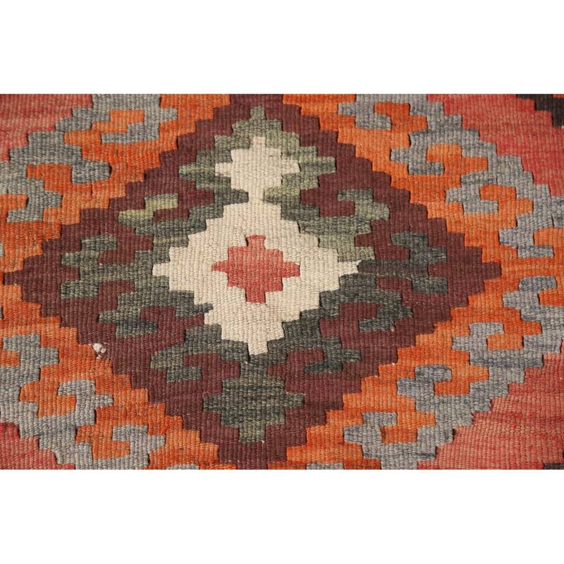 Flatweave Vegetable Dye Kilim Qashqai Persian Antique Rug - 4'11"x 8'10"