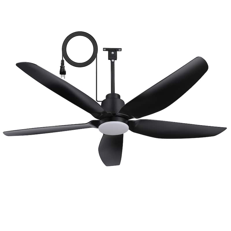 42"/52" Waterproof 5-Blade Outdoor Ceiling Fan with LED Light and Remote