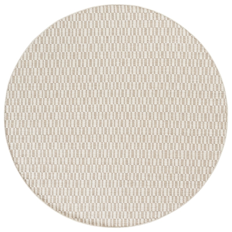 SAFAVIEH Handmade Vermont Rojka Wool Rug - 6' Round - Beige/Ivory