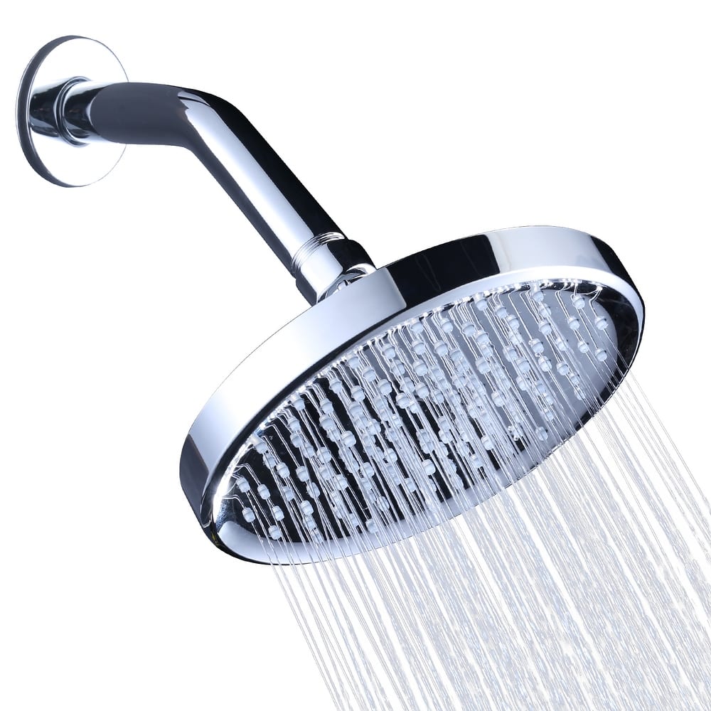 WOWOW 1-Spray 6 in. Wall Mount Fixed Shower Head