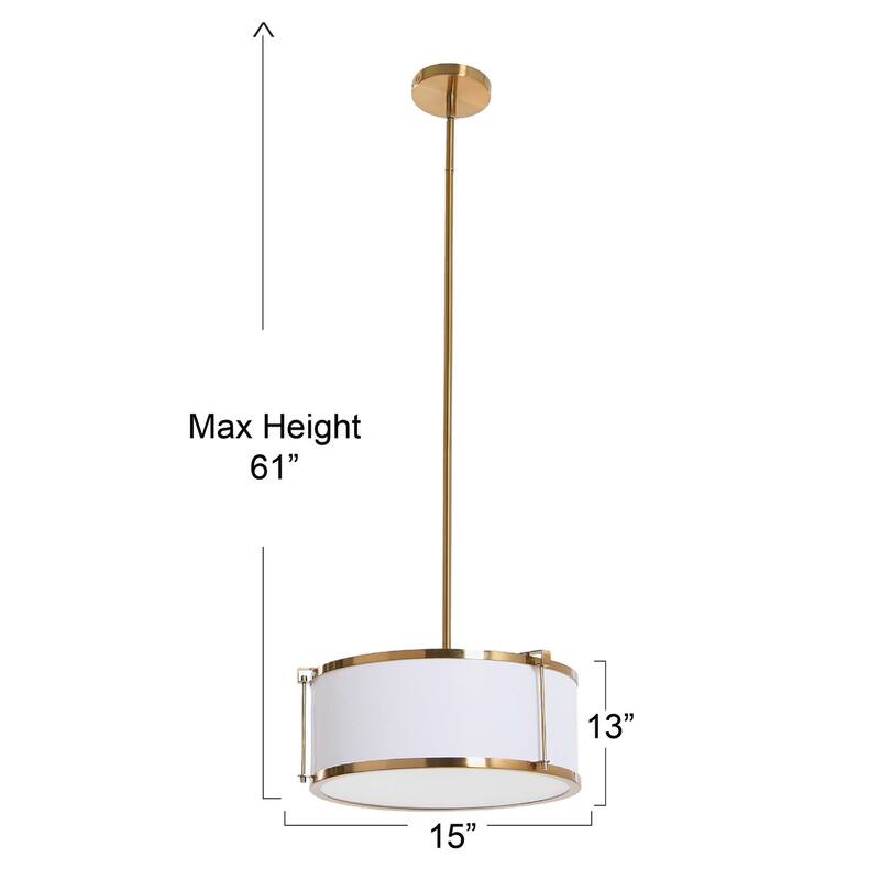 Robert Stevenson Lighting Harrison - Metal Ceiling Light with Linen