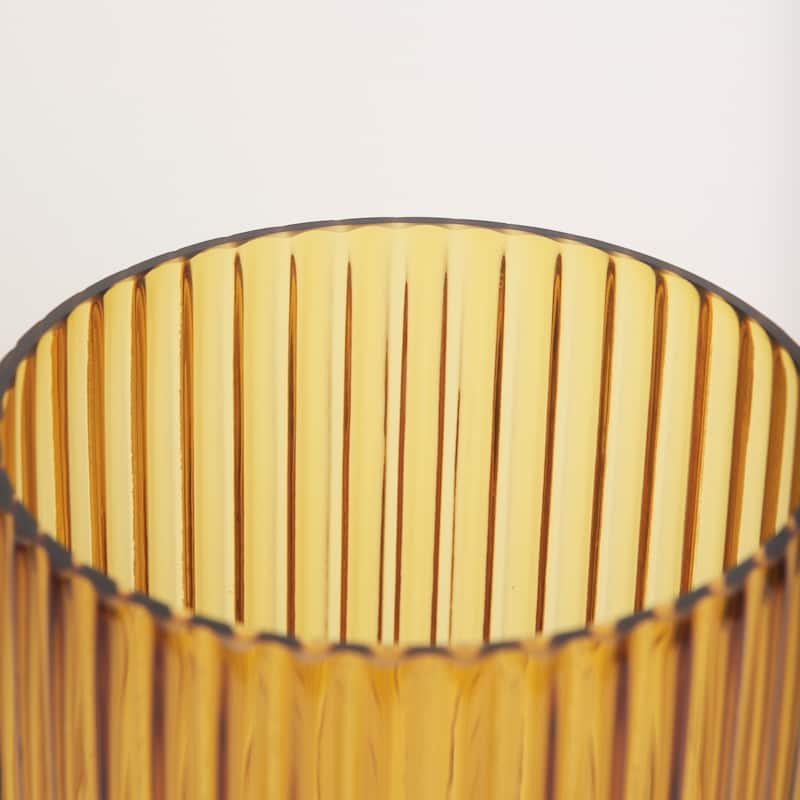 Dawn Amber Glass Vase (8")