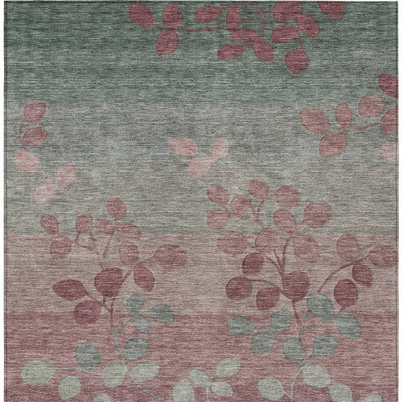 HomeRoots Floral Transitional Rectangle Outdoor Rug