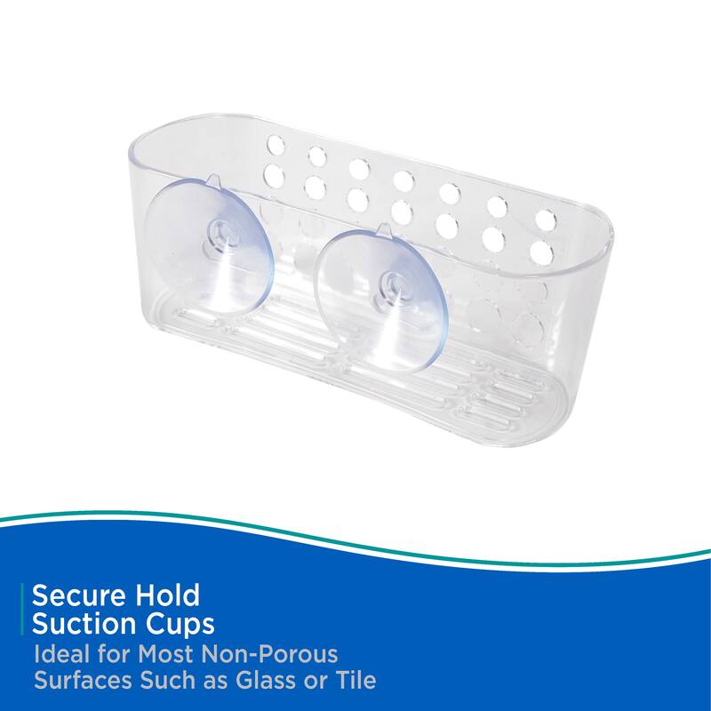 Kenney Small Suction Cup Basket Caddy - 2.53" L x 6.72" W x 3" H