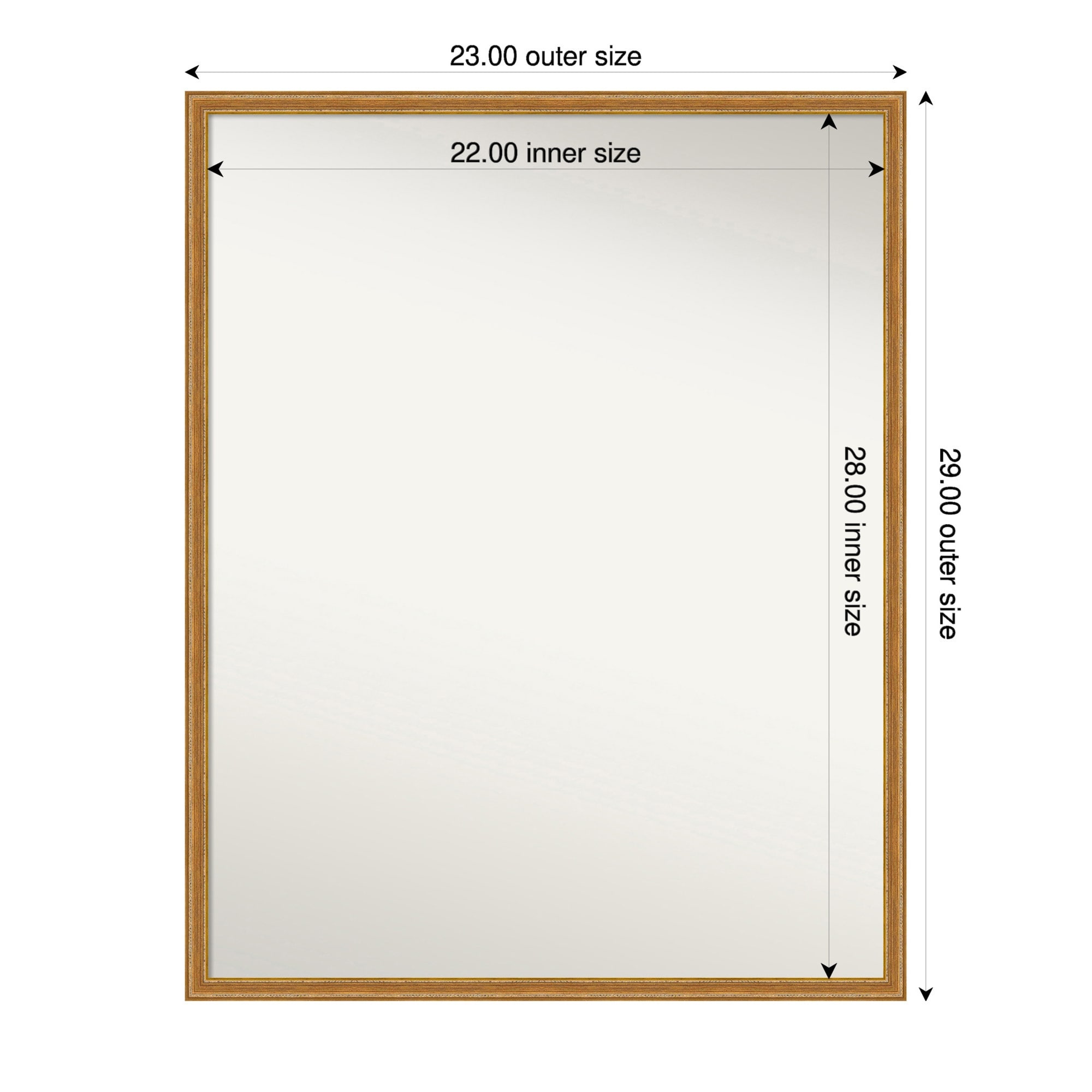 Cordelia Thin Non-Beveled Wood Framed Wall Mirror