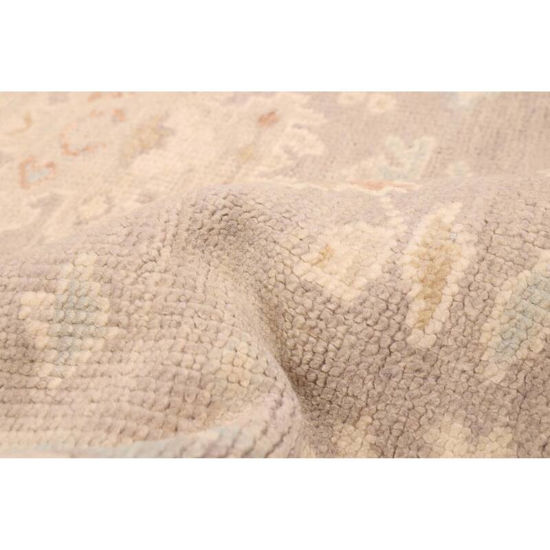 ECARPETGALLERY Hand-knotted Modern Oushak Grey Wool Rug - 8'7 x 11'11