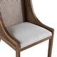 preview thumbnail 11 of 17, Christopher Knight Home - Valencia 7-Piece Dining Set Wood Veneer Dining Table with Beige Upholstered Chairs and Walnut Finish