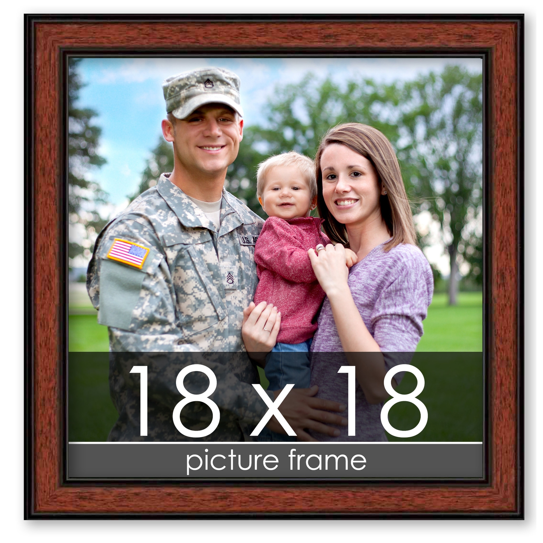 Poster Palooza 18x18 Frame Black Solid Wood Picture Square Frame Includes  UV Acrylic, Foam Board Backing & Hanging Hardware