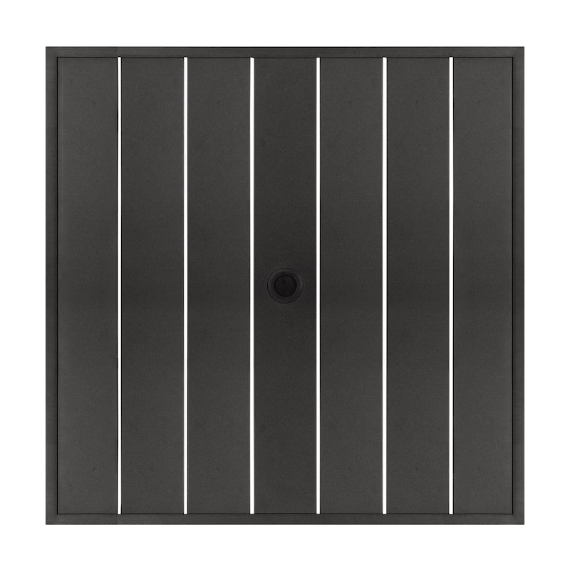 Outdoor 5-Piece Dining Set with Umbrella Hole, Textilene and Iron
