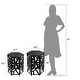 preview thumbnail 3 of 7, Adeco Set of 2 Hexagon Metal Nesting Side End Tables Set