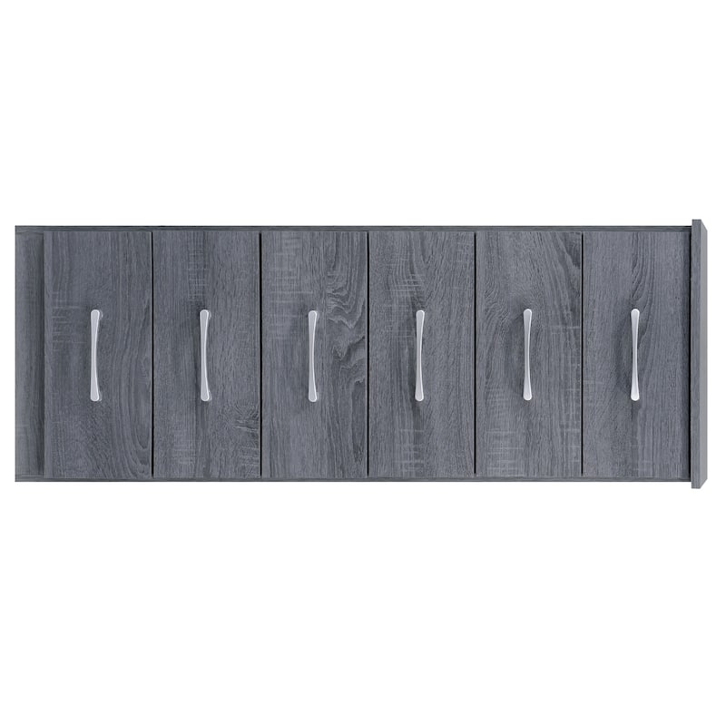 6-Drawer Wooden Bedroom Chest - 48" - Gray