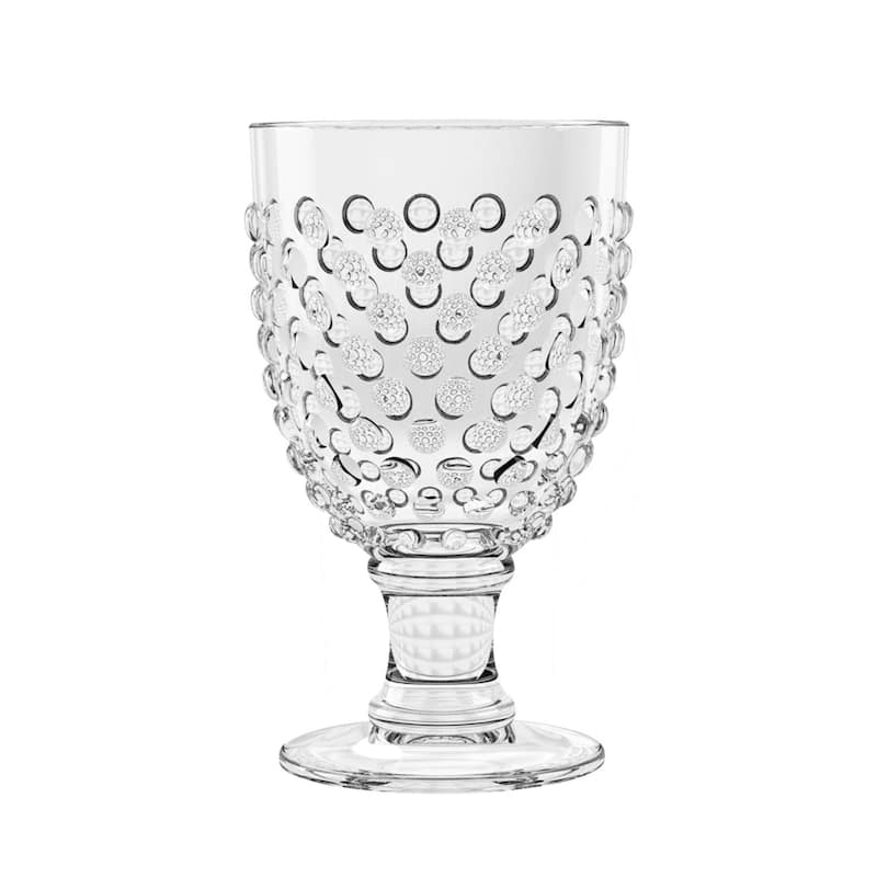 Abode Homewares Hobnail Acrylic Wine Glass - 17 oz - Set of 6