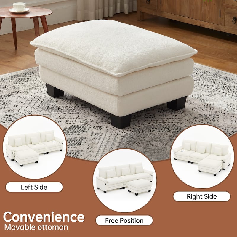 Modular Sectional Sofa Set Convertible Sectional Sleeper Sofa with Chaise for Apartment