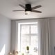 preview thumbnail 6 of 7, Armon 44 in. Low Profile Flush Mount Ceiling Fan with Reversible Blades, Dimmable LED Light Kit and Remote, Frosted Glass Shade