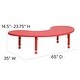 preview thumbnail 36 of 41, 35"Wx65"L Half-Moon Plastic Adjustable Activity Table for 8 - 65"D x 35"W x 14.5" - 23.75"H