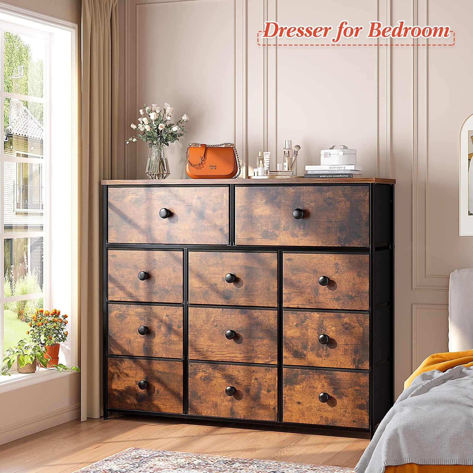Large dresser with sales deep drawers