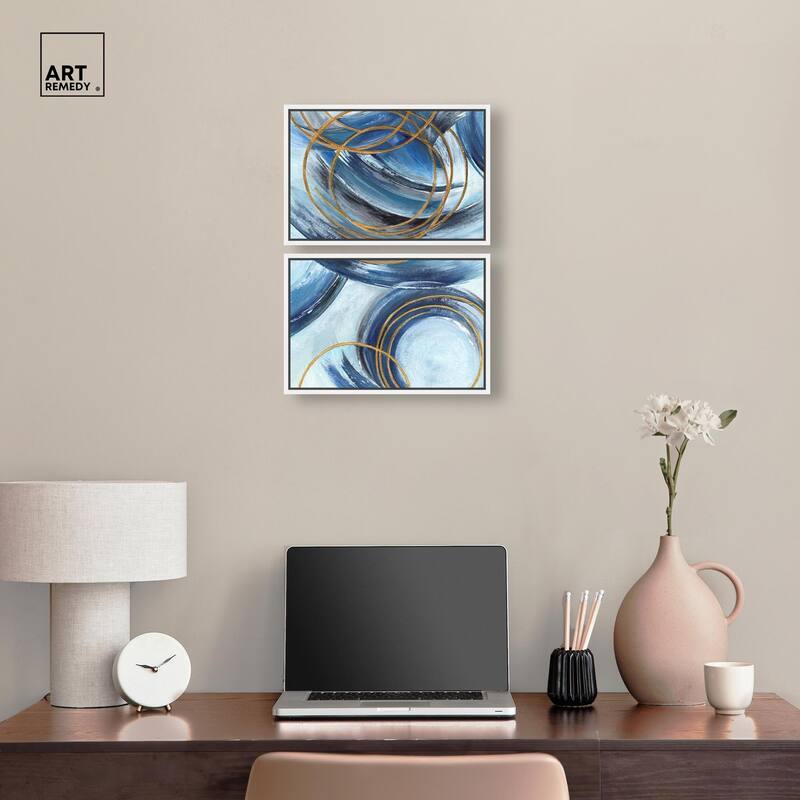 Golden Riviera Canvas Set of 2 by Art Remedy