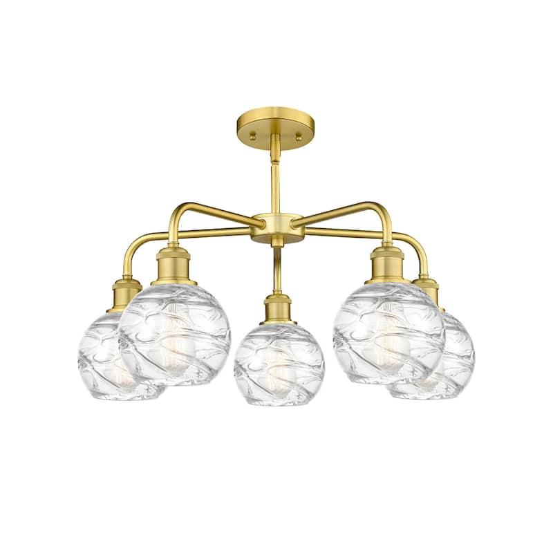 Innovations Lighting 516-5CR-15-24 Athens Deco Swirl Chandelier Athens