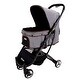 preview thumbnail 2 of 6, ibiyaya Speedy Fold Buggy Carrier Stroller for Small & Medium Pets, Grey Denim - 13.20