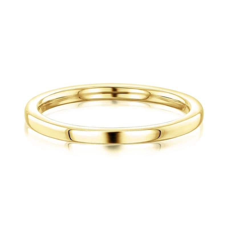 Kobelli Signature Collection 14k Solid Gold Plain 1.8 mm Women's Comfort Fit Wedding Ring (High Polished) - 10.5 - Yellow